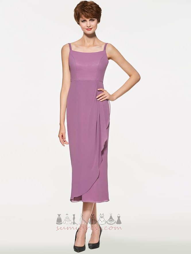 Party Medium Lace Overlay Side-Draped Elegant Spaghetti Straps Mother Dress