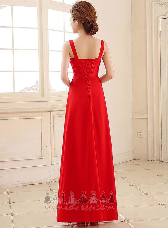 Party Natural Waist Empire Lace-up Sleeveless Simple Bridesmaid Dress
