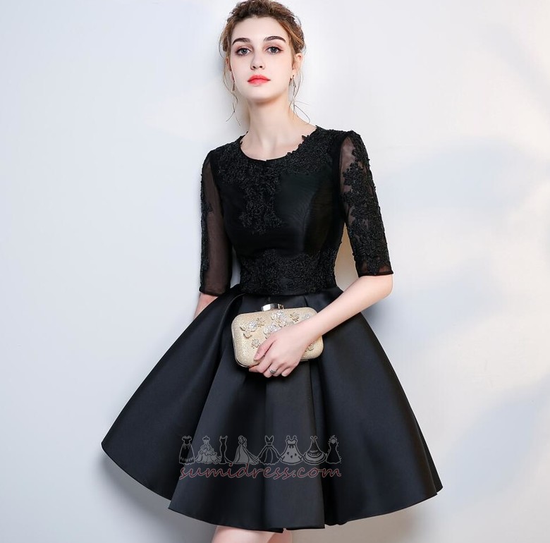 Party Notched Spring 3/4 Length Sleeves Beading Short Cocktail Dress