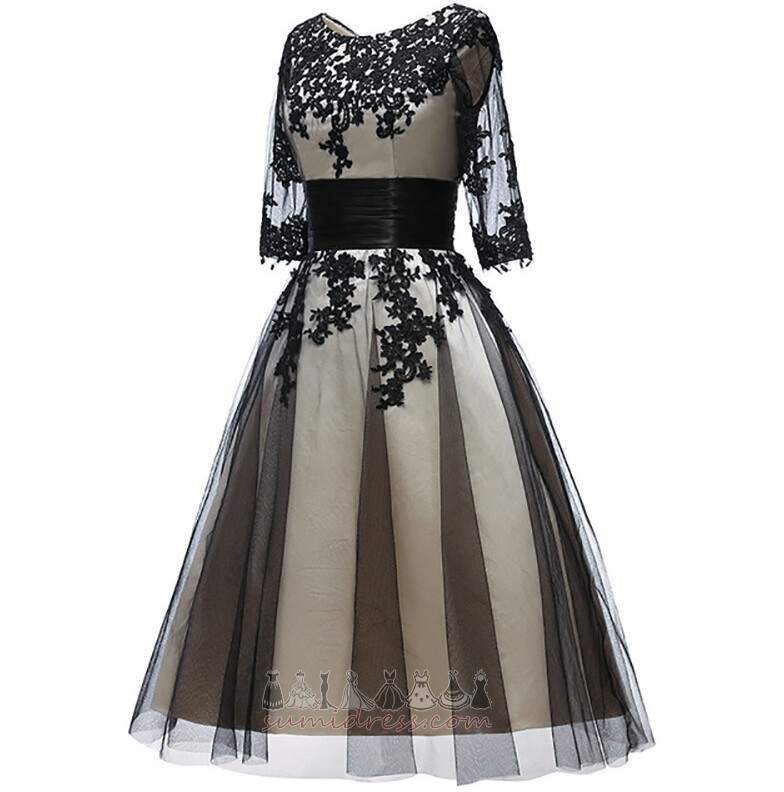 Pear Glamorous Tulle Lace-up A-Line Lace Evening Dress
