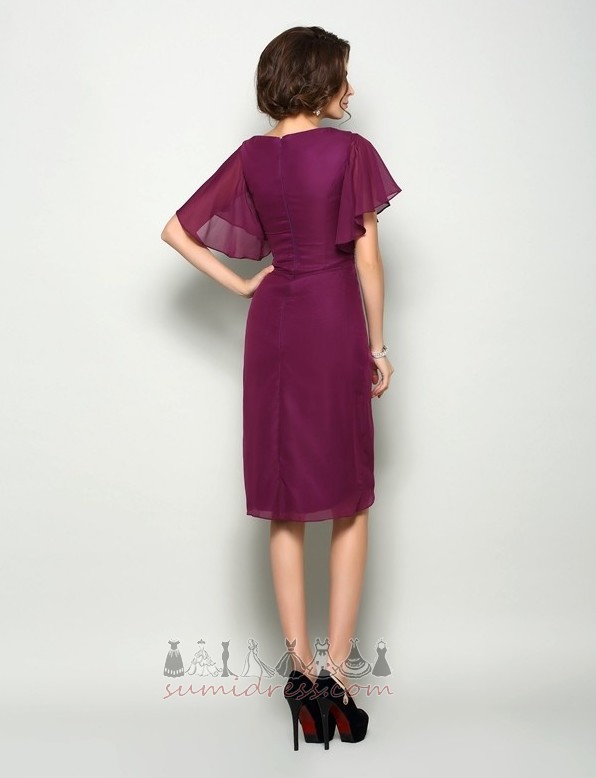 Pear Natural Waist A-Line Chic Chiffon Flowers The mother of the bride Dress