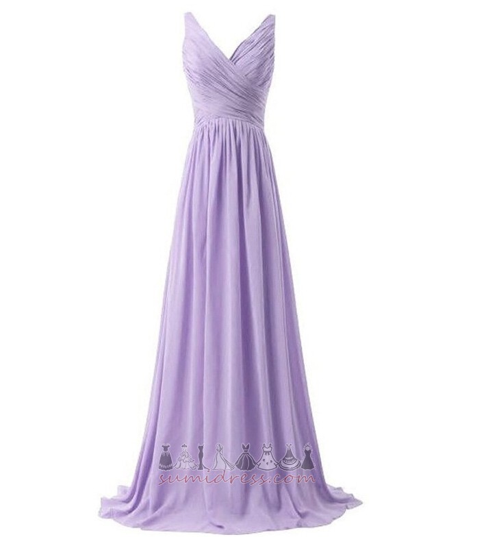 Pear Sleeveless Floor Length Long Pleated Chic Evening Dress