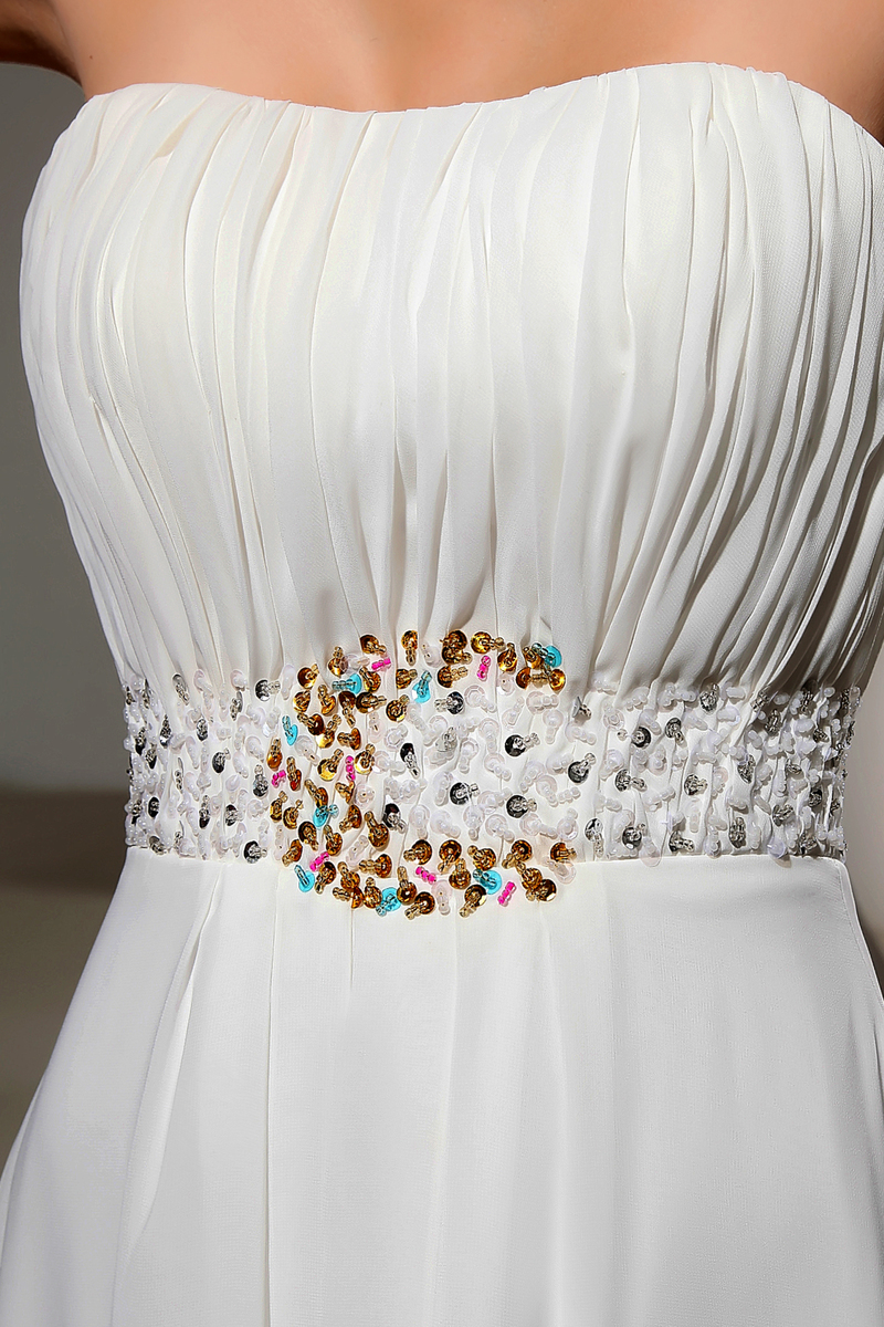 Perle bælte Rygløs Gulvet længde Imperium Elegant Strand Aften kjole
