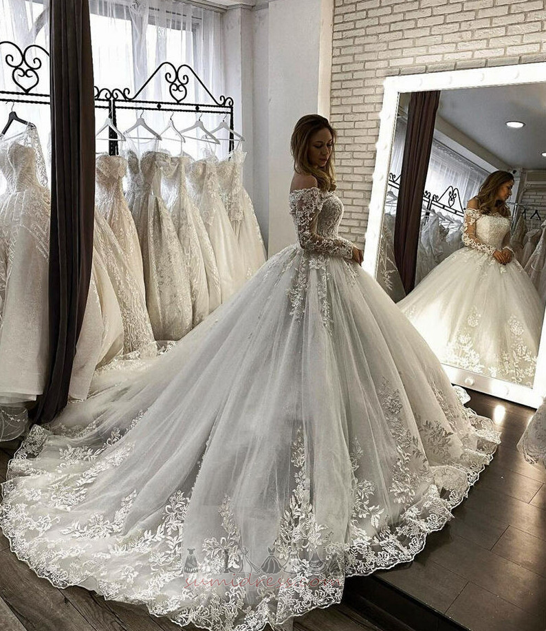 Peties Užtrauktukas iki Tiulis Katedros geležinkelio Ilgai Oficialus Vestuvių suknelės