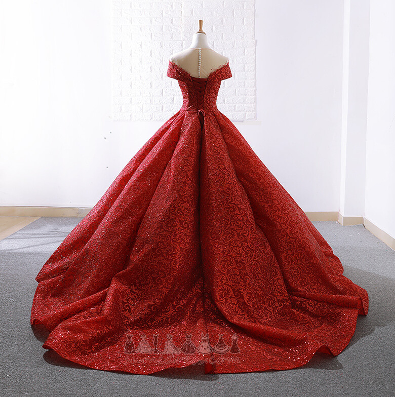 pırıltı Kepli kollu Kolsuz Bağcıklı Payetli omuz kapalı Quinceanera elbise