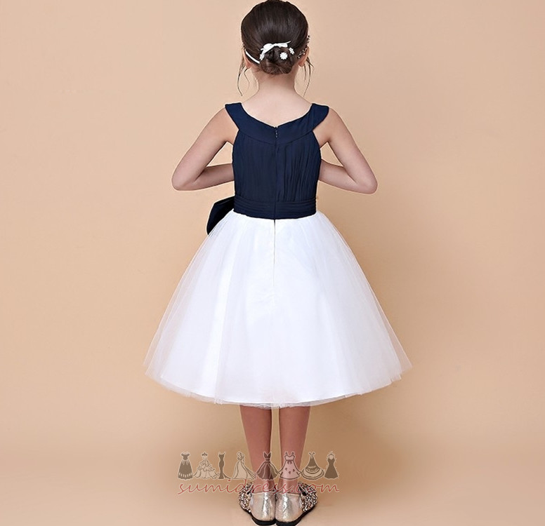 plačiu kaklu Tiulis Gamtos juosmens Vestuvės Vidutinis Linija Maža mergaitė suknelė