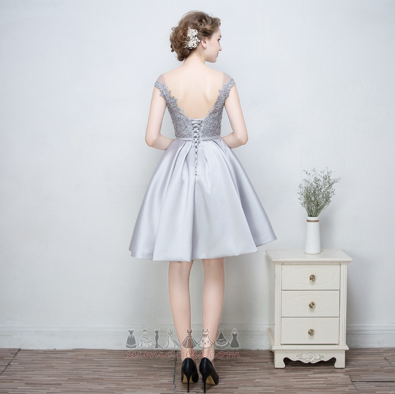Платье невесты кружево Бато Природные Талия элегантный длиной до колена лето