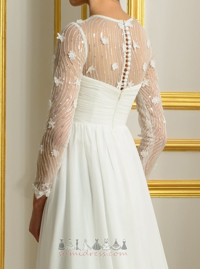 Pleated Chiffon Natural Waist Romantic A-Line Spring Wedding skirt