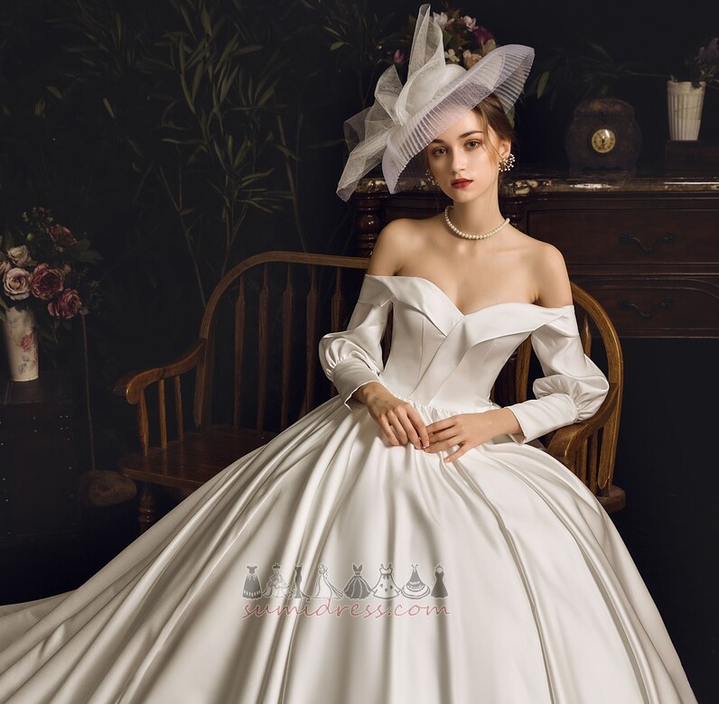пліссірованний плісировані ліф простий Босоніжки весна лінія Весільна сукня