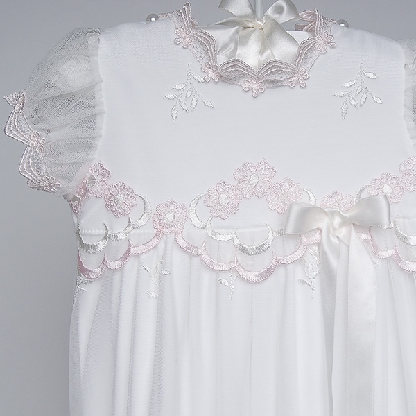 Princess Short Sleeves Natural Waist Long High Covered Lace Flower Girl Dress