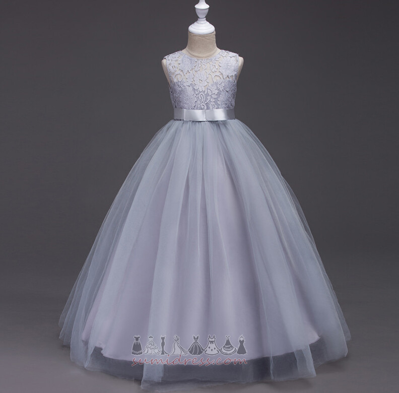 Princess Tulle Sleeveless Ankle Length Natural Waist Fall Flower Girl Dress