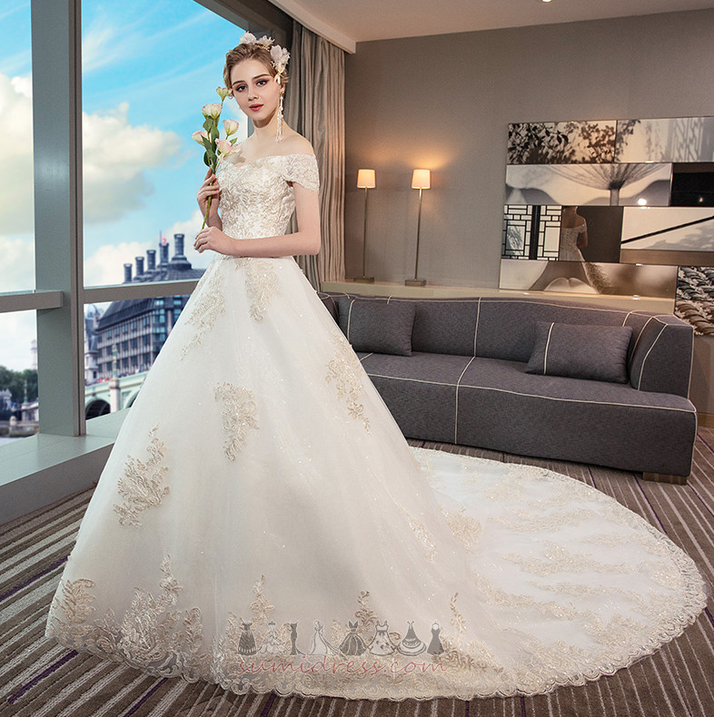 природні Талія мереживо Босоніжки середа блоковані рукава мереживо Весільна сукня