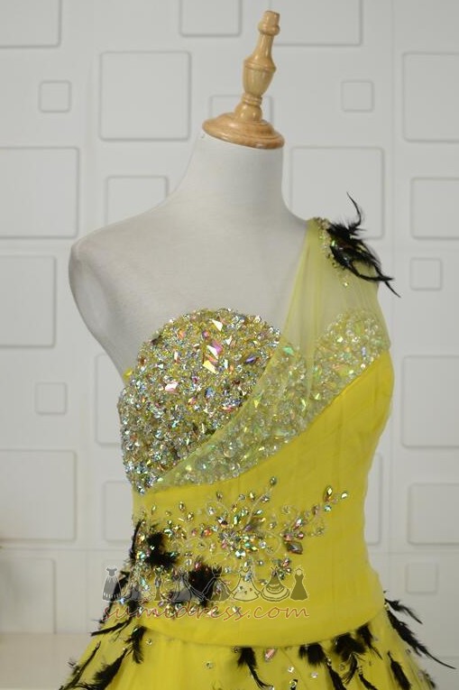 Profilering Vis / ytelse juvelen bodice Gulvlengde Snøring A-formet Quinceanera kjole