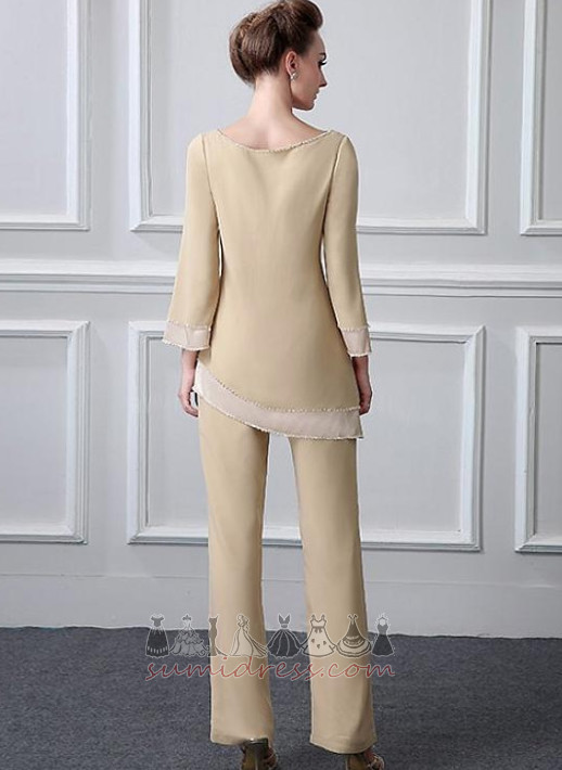 Pükstega Sifonki Profileerimine Keskmine laia kaela T-särk püksid ülikond kleit