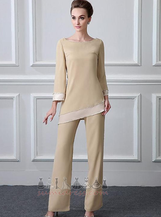 Pükstega Sifonki Profileerimine Keskmine laia kaela T-särk püksid ülikond kleit