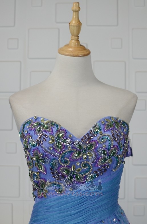 Quinceanera sukienka Linia A bez pleców klejnotami stanik z kryształkami formalny Długość kostki