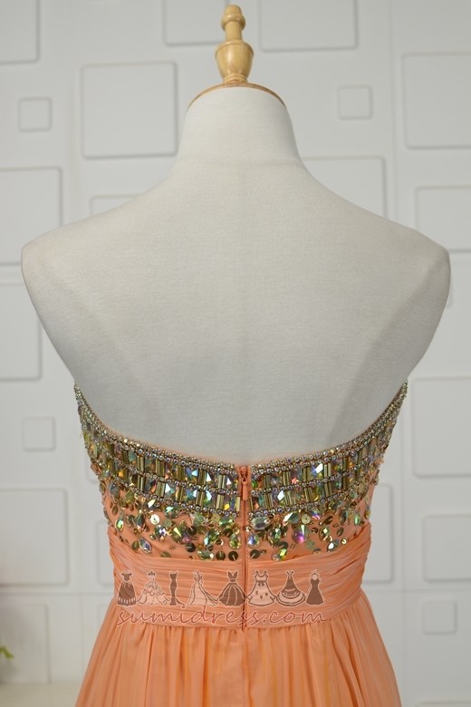 Reißverschluss Elegante Perlen Herbst Bankett A-Linie Abendkleid