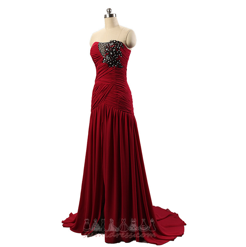 Rektangel juvelbesatte overdelen Sommer Stropløs Domstolen Train Havfrue Aften kjole