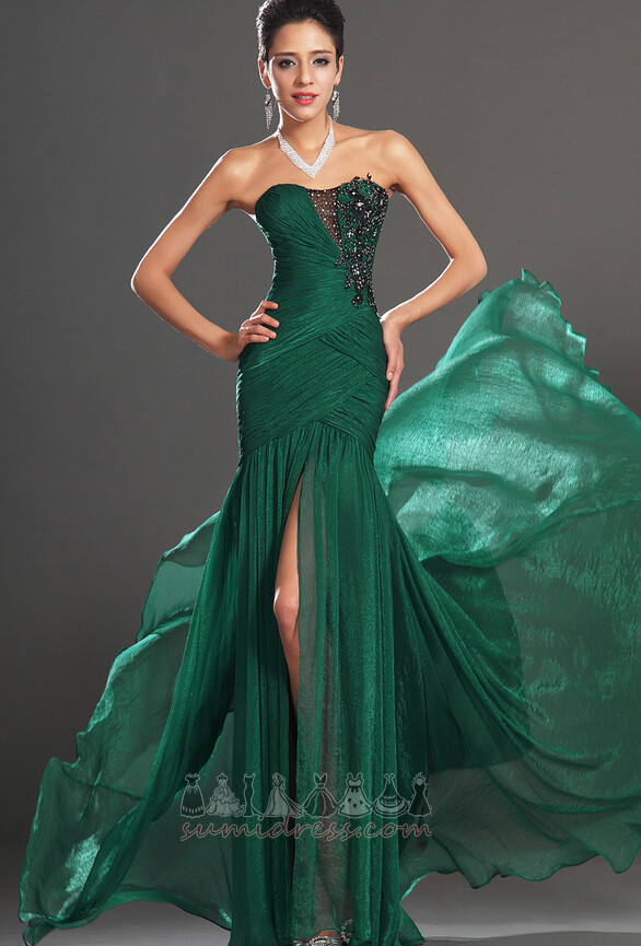 Rektangel juvelbesatte overdelen Sommer Stropløs Domstolen Train Havfrue Aften kjole