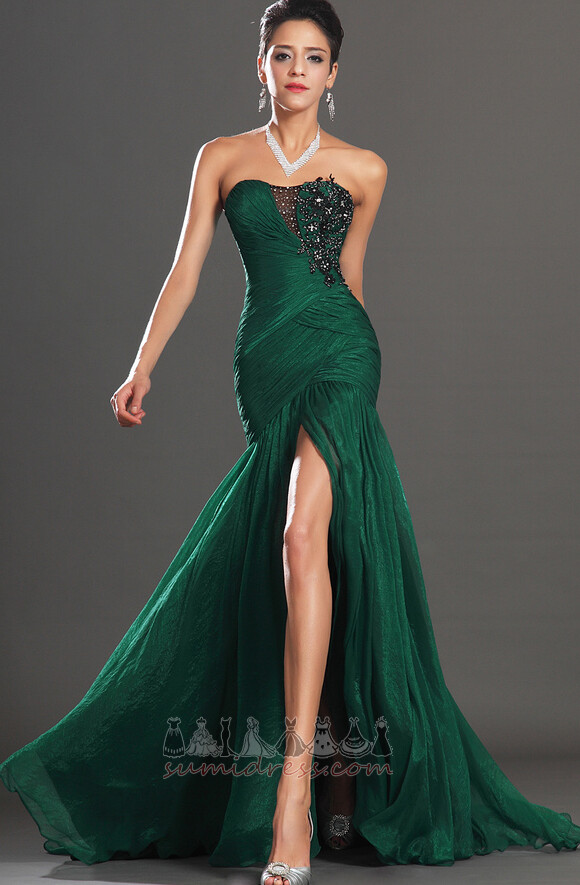 Rektangel juvelbesatte overdelen Sommer Stropløs Domstolen Train Havfrue Aften kjole