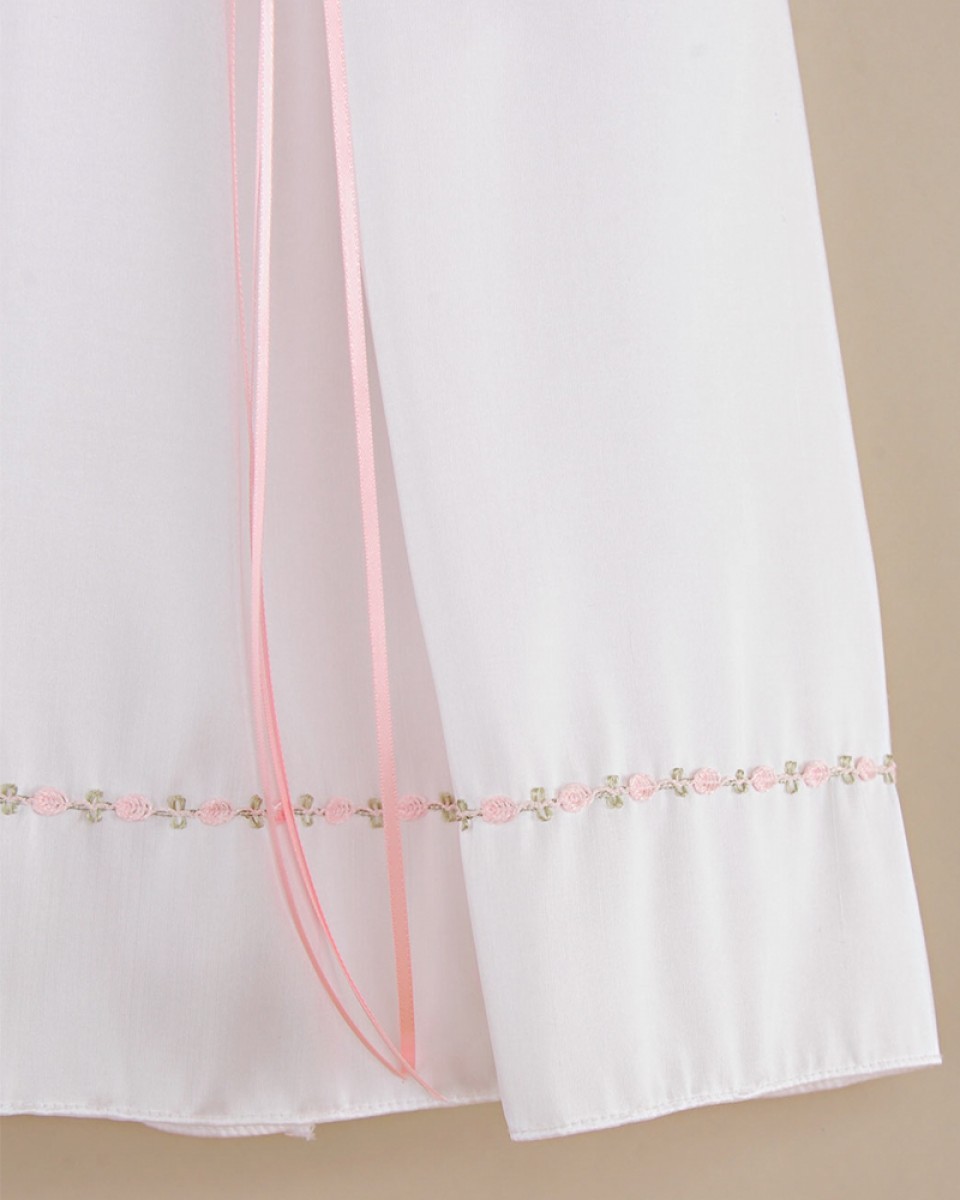 Robe de fille de fleur Menue Empire Lanterne Haute Couvert Taffetas Princesse