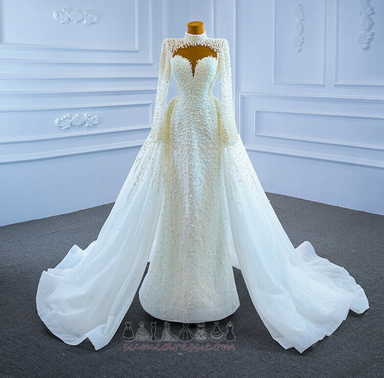 Robe de mariée Au Drapée Naturel Mer femme de chambre Mince corsage pierreries