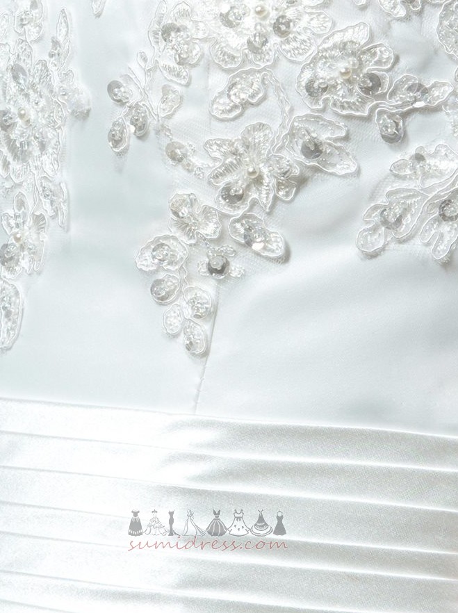 Robe de mariée Naturel Haute Couvert Dentelle A-ligne Romantique Printemps