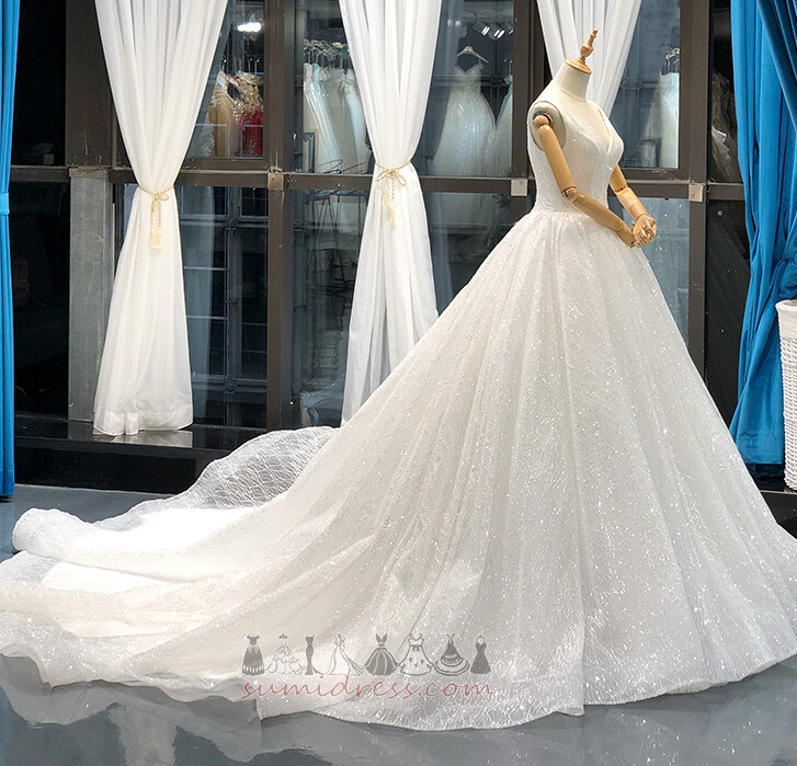 Robe de mariée Sans Manches Traîne Moyenne Salle Intérieure Tulle Automne Naturel