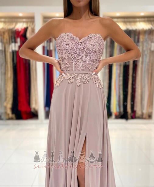 Robe de Soirée Fermeture éclair Ouverture Frontale Mariage Sans Manches Simple
