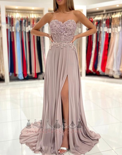Robe de Soirée Fermeture éclair Ouverture Frontale Mariage Sans Manches Simple