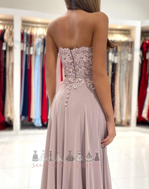 Robe de Soirée Fermeture éclair Ouverture Frontale Mariage Sans Manches Simple