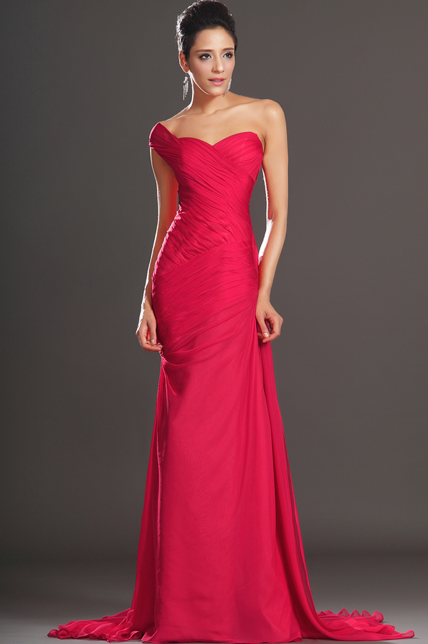 Robe de Soirée Milieu Fourreau Sans Manches Elégant Mousseline en composite