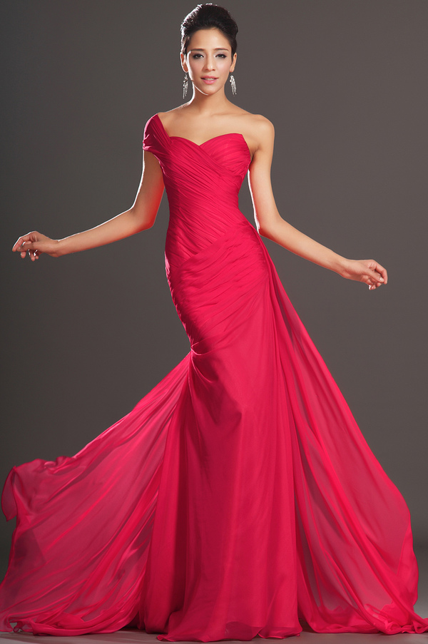 Robe de Soirée Milieu Fourreau Sans Manches Elégant Mousseline en composite
