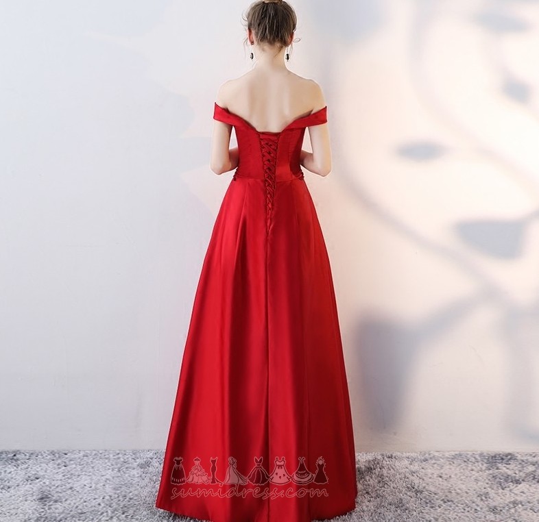 Rochie de bal A-linie Aplicatii Mâneci scurte Nuntă De pe umăr Talie naturale