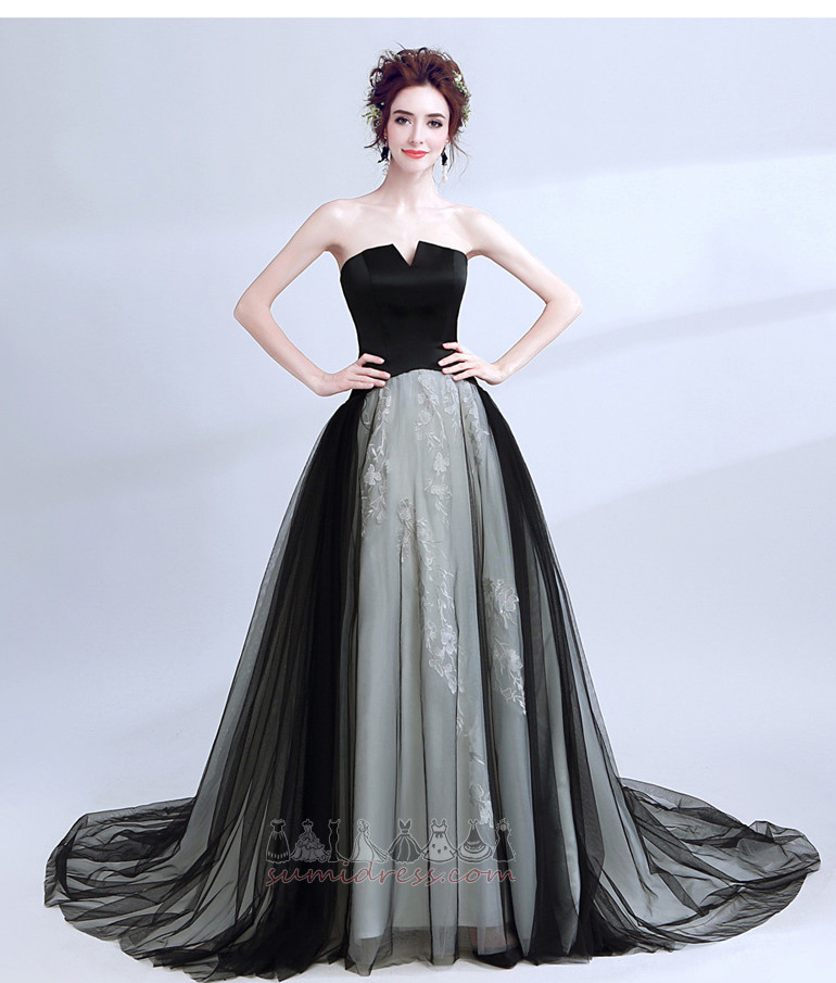 Rochie de bal A-linie Crestate Leagăn Elegant Lung Mediu