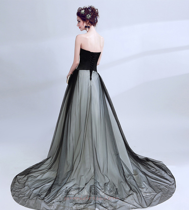 Rochie de bal A-linie Crestate Leagăn Elegant Lung Mediu