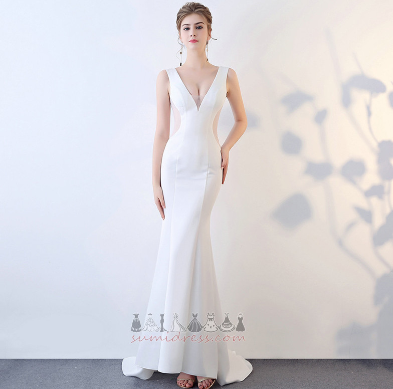 Rochie de bal Simplu Satin Etaj lungime A se vedea prin Matura-tren Fără mâneci