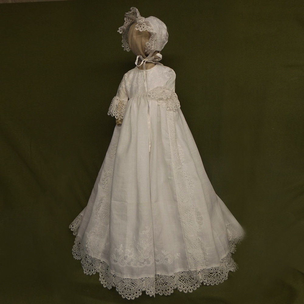 Rochie de floare fată Prințesă Talie naturale Butonul Bijuterie Jumătate mâneci Taftă
