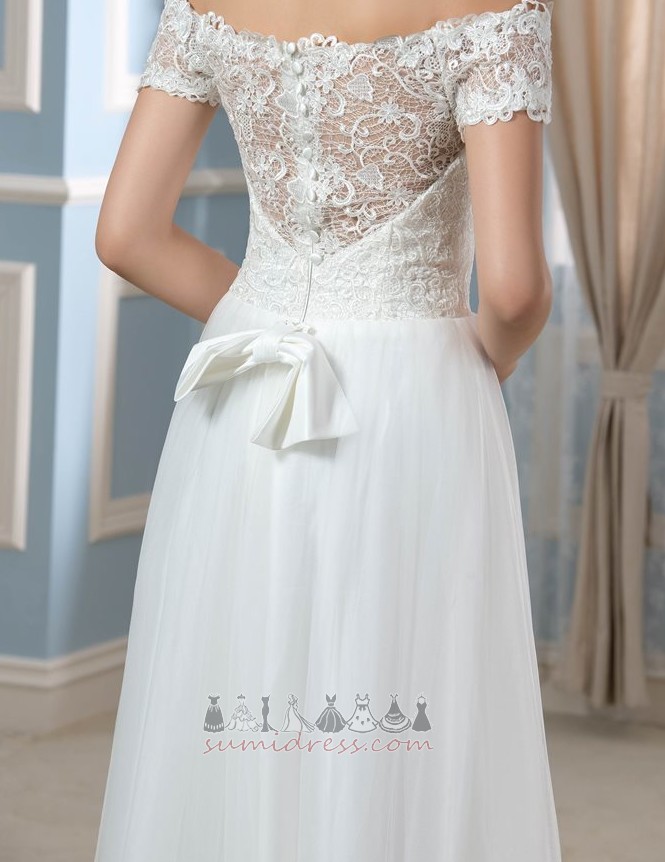 Rochie de mireasă Asimetric Tul Plajă Asimetric Mediu De pe umăr