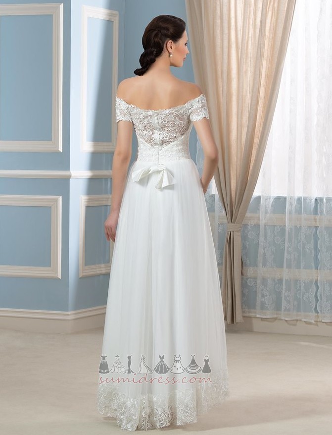 Rochie de mireasă Asimetric Tul Plajă Asimetric Mediu De pe umăr
