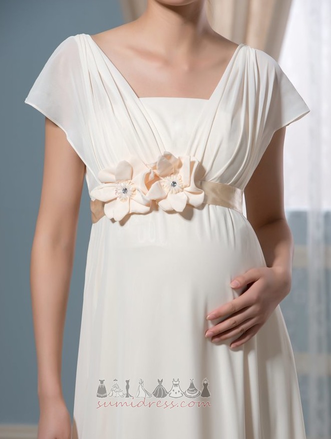 Rochie de mireasă Corsetul plisate Tricou Rozetă accentuată Elegant Lung Fermoar în sus