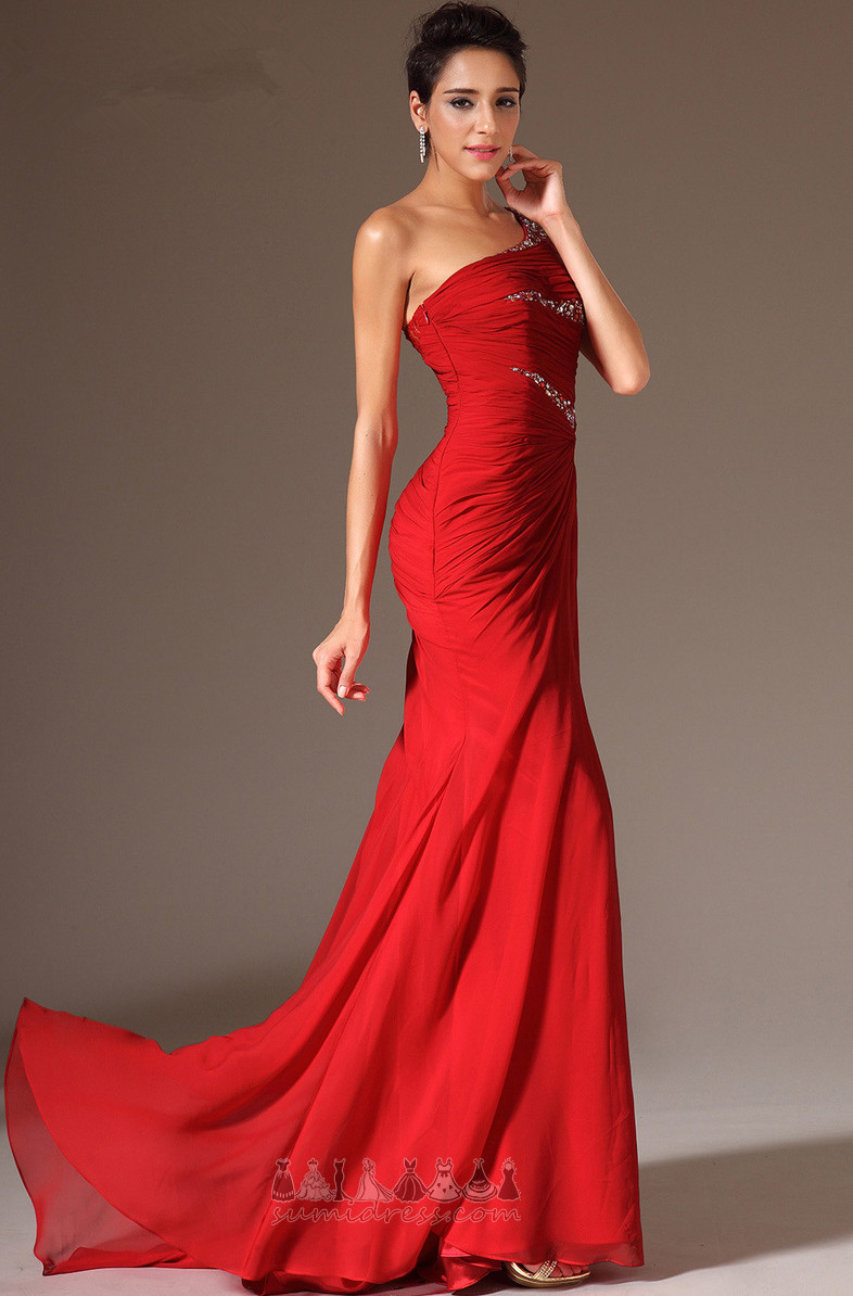 Rochie de seară Fără mâneci Corsetul plisate Un umăr Formale Vară Parte