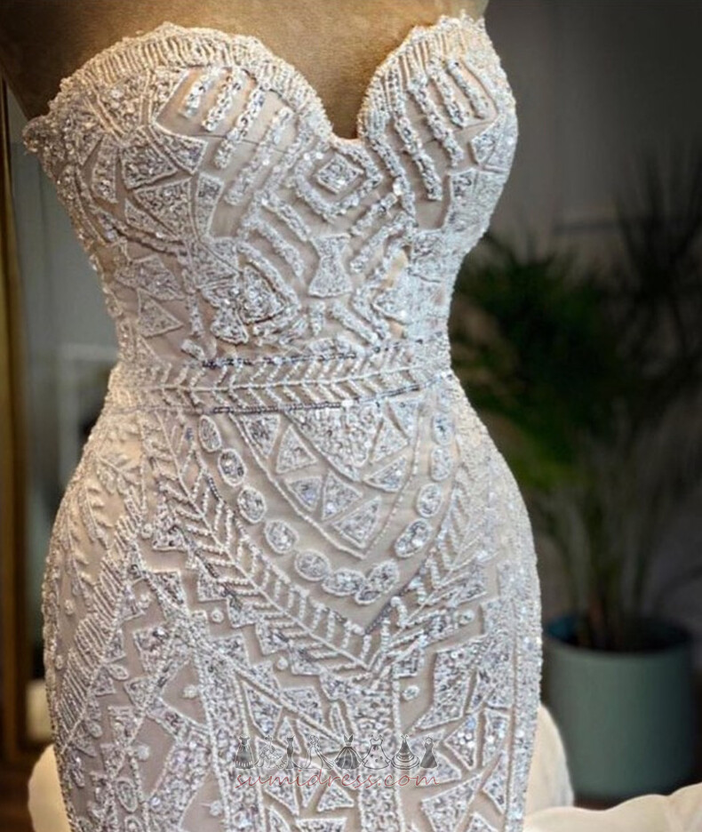 Royal vlak Kostol Stredná Srdiečko Bez rukávov Morská panna Svadobné šaty