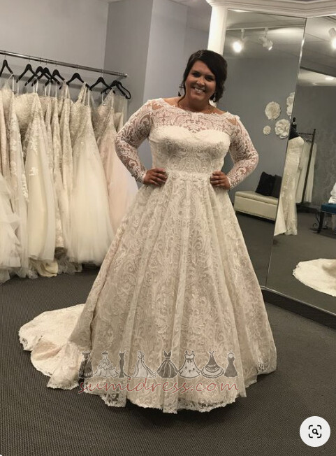 розгортки поїзд Футболка мереживо весна Довго Церква Весільна сукня