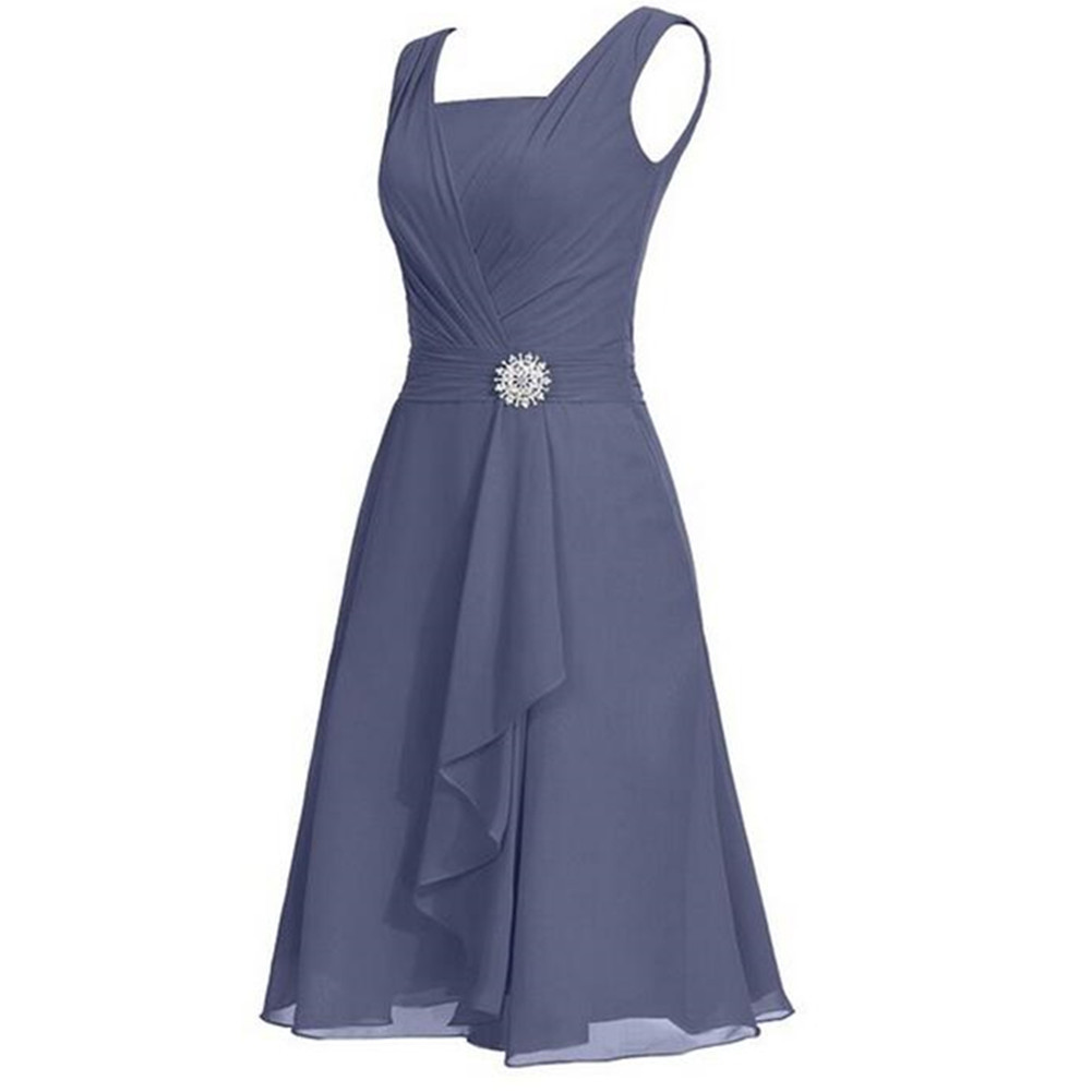 Ruched Natural Waist Zipper Sleeveless Medium A-Line Bridesmaid Dress