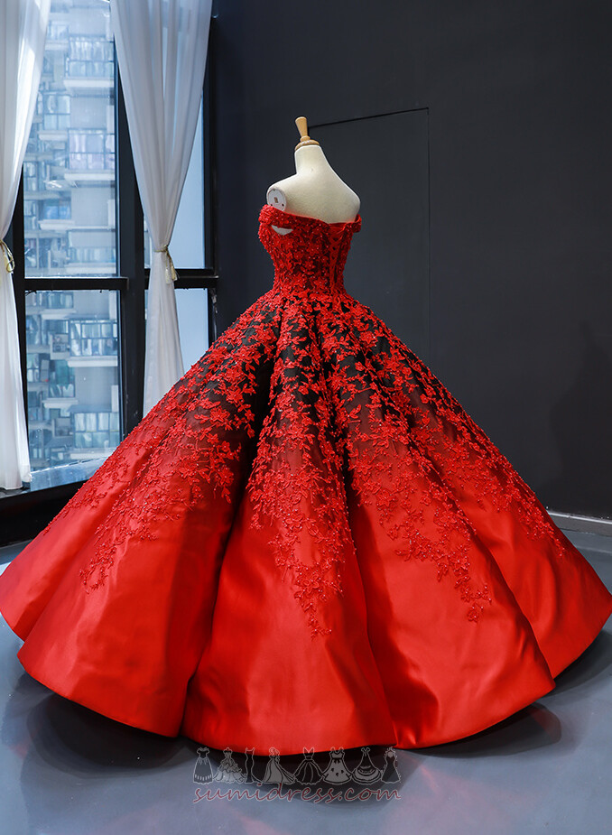 Rudenį Peties Kulkšnies ilgio Linija Nėriniai Gamtos juosmens Quinceanera suknelė
