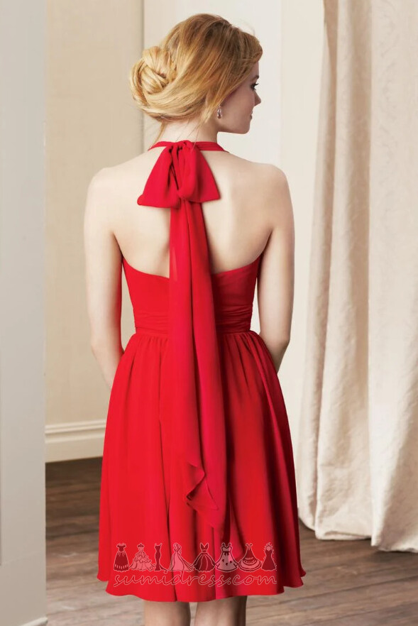 Rudenį Puoštas Atvirkštinis trikampis Gamtos juosmens pardavimas Šifonas Pamergė suknelė