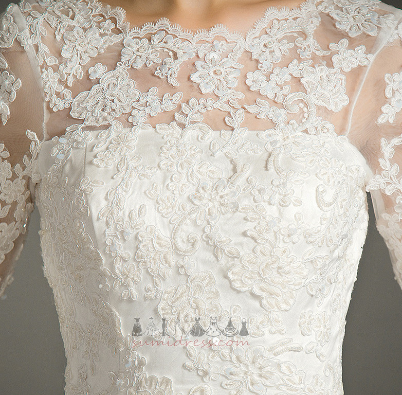 русалка середа тюль блискавка вгору природні Талія Мереживо Overlay Весільна сукня