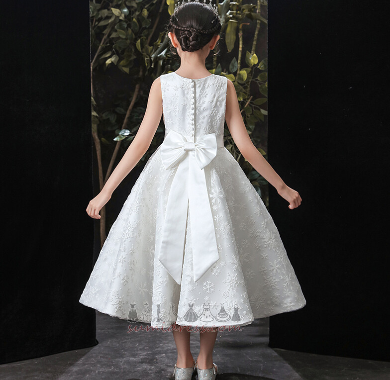 Saten Prirodne struka Dugme Zima Njihanje Crta Djeca haljina