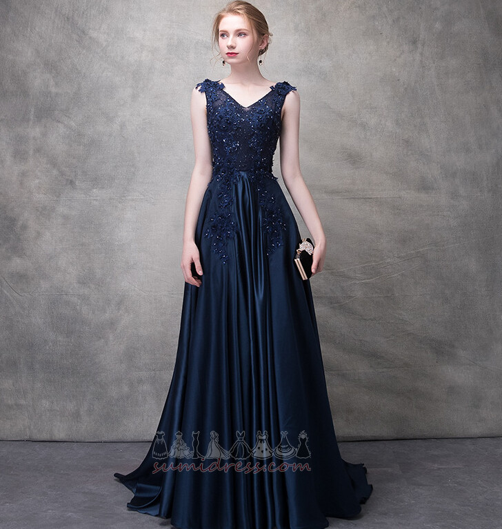 Selkävetoketju Syvä v-kaulus Satiini Päärynä Banketti A-Muotoinen Ilta puku